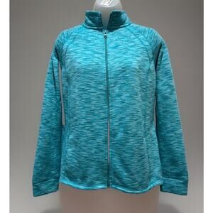 Be Inspired Zipped Fleece Jacket L Athletic Teal Zip Up